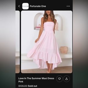 love in the summer maxi pink dress
